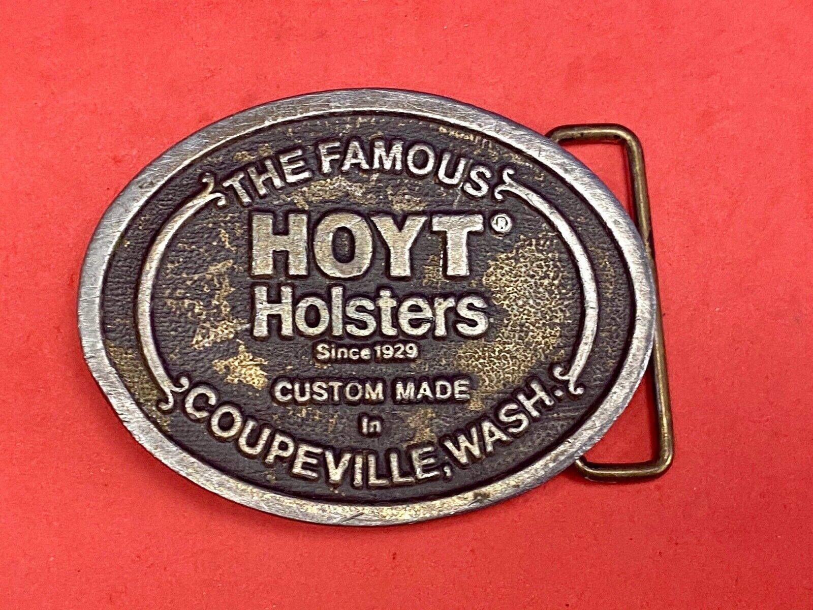 Vintage Hoyt Gun Holsters Coupville Washington Belt Buckle