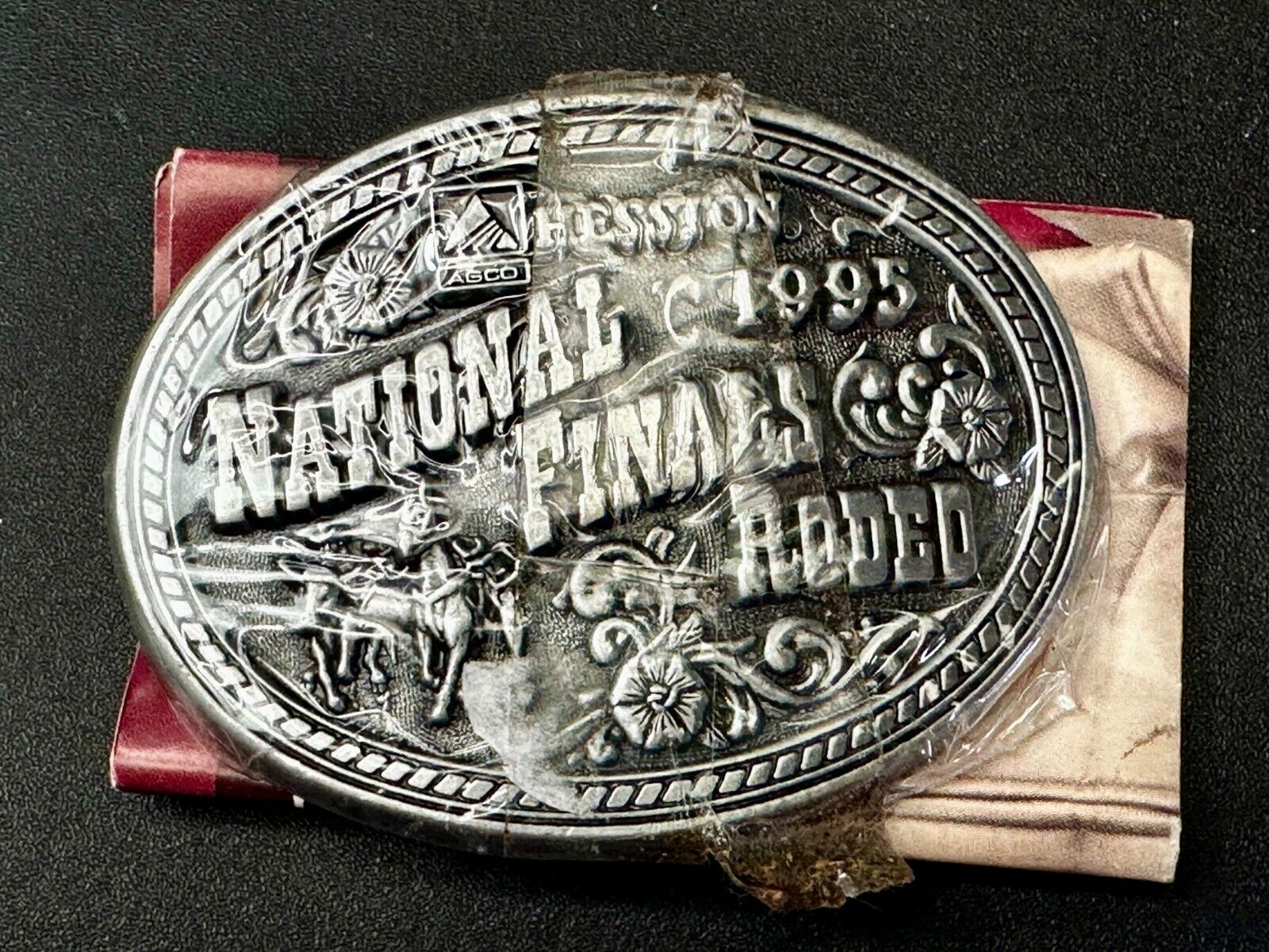 1995 Hesston National Finals Rodeo NFR Cowboys Youth Size NOS Belt Buckle
