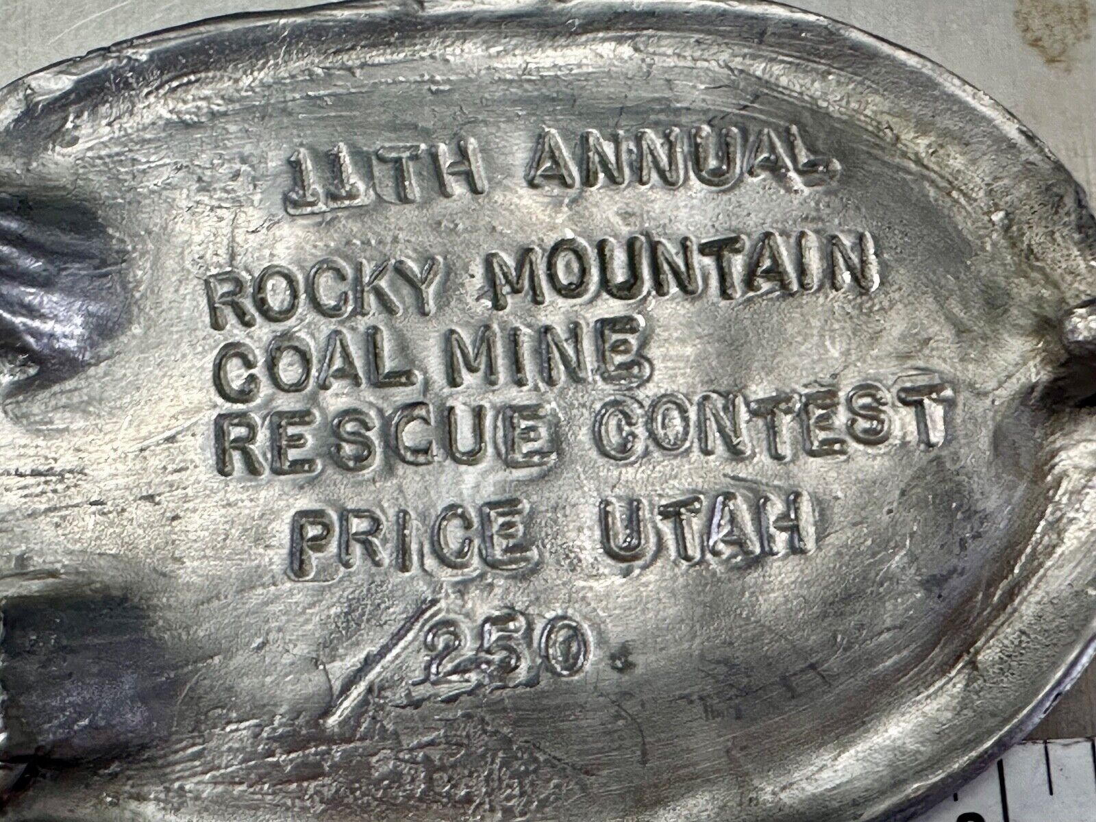 11th Annual Rocky Mountain Coal Mine Rescue Contest Gary Prazen 1987 belt buckle