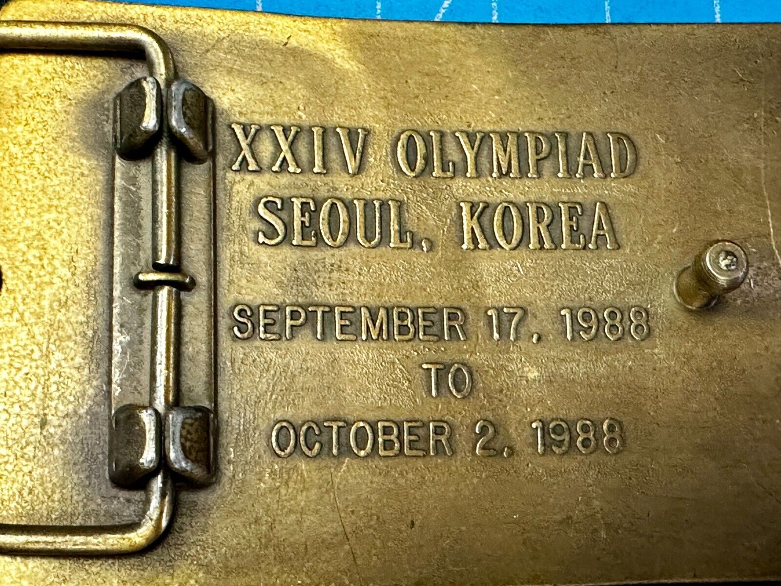 United States Shooting Team 1988 Official Sponsor Seoul Korea NOS Belt Buckle