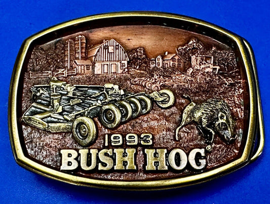 1993 Bush Hog The Legend Agriculture Machine Co. Commemorative Belt Buckle