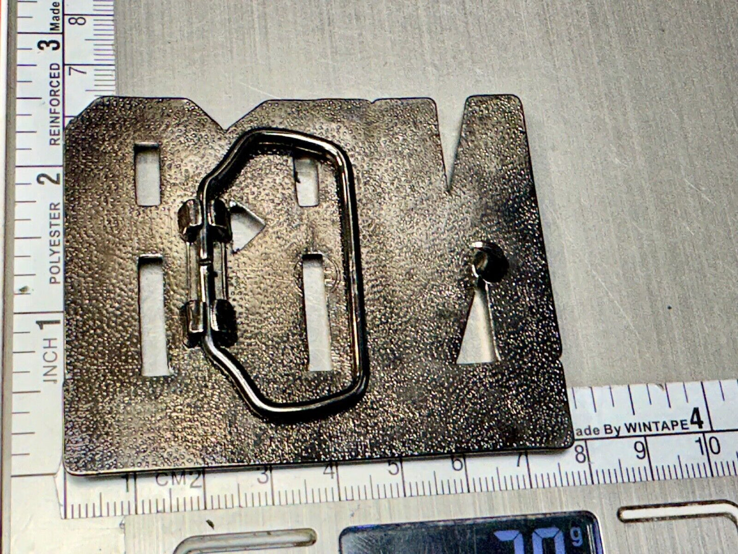 Vintage 1980's NRA Active Member Black Belt Buckle National Rifle Association