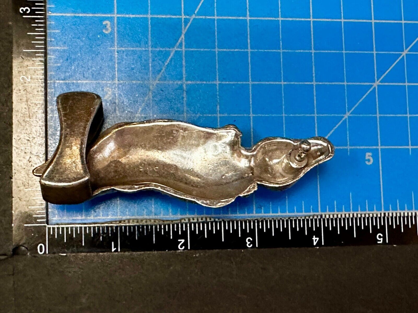 Alligator Crocodile Figural Silver Tone Vintage 1995 Belt Buckle