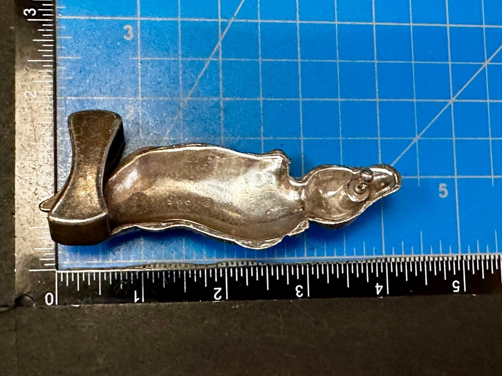 Alligator Crocodile Figural Silver Tone Vintage 1995 Belt Buckle