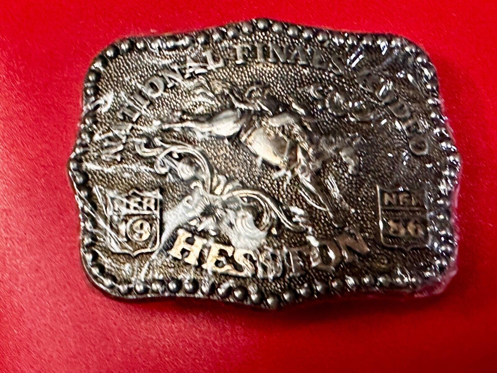 1986 Hesston NFR National Finals Rodeo YOUTH SIZE Western Collectors Belt Buckle