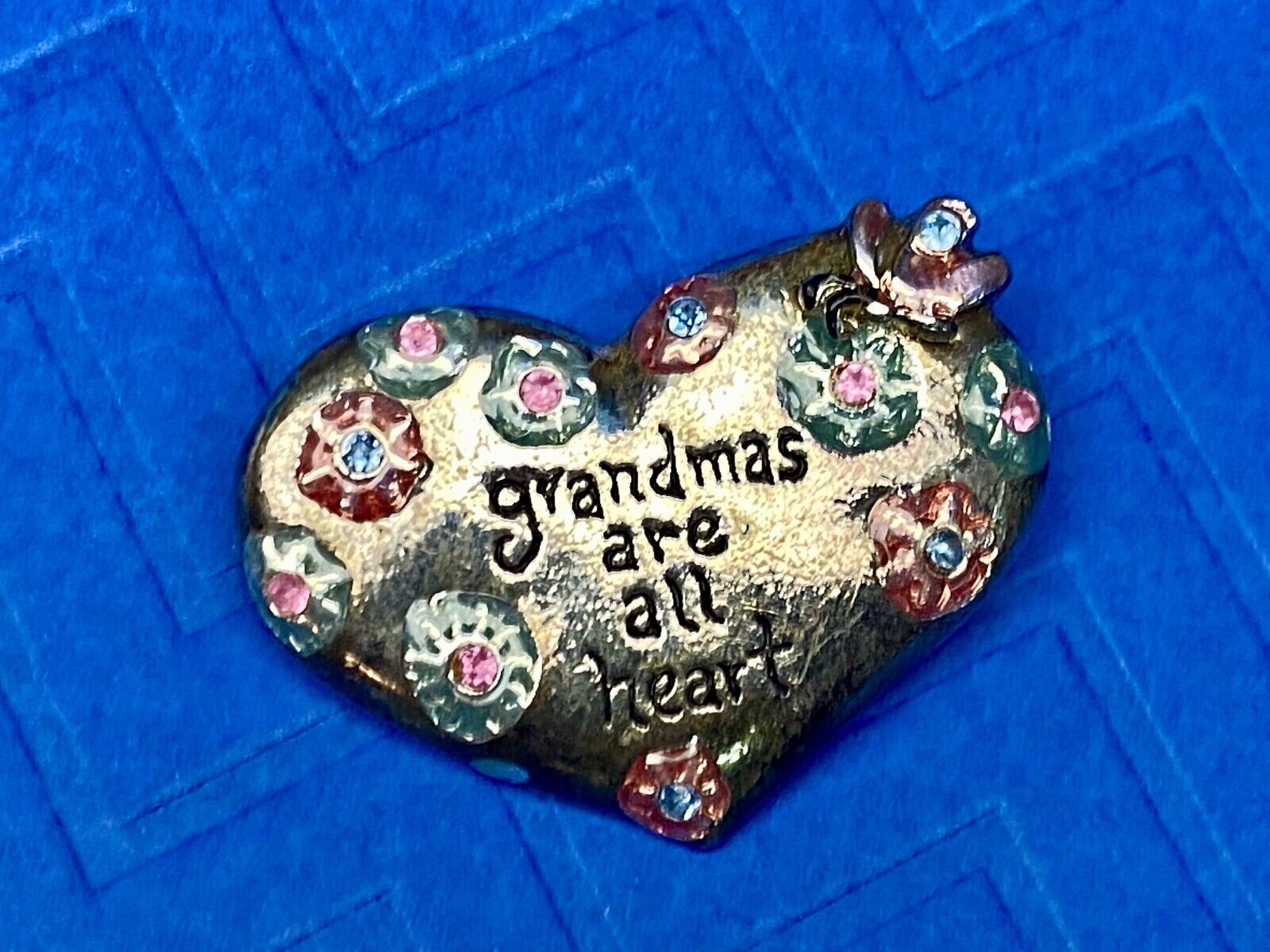 Vintage GRANDMAS ARE ALL HEART, statement brooch pin The perfect gift!