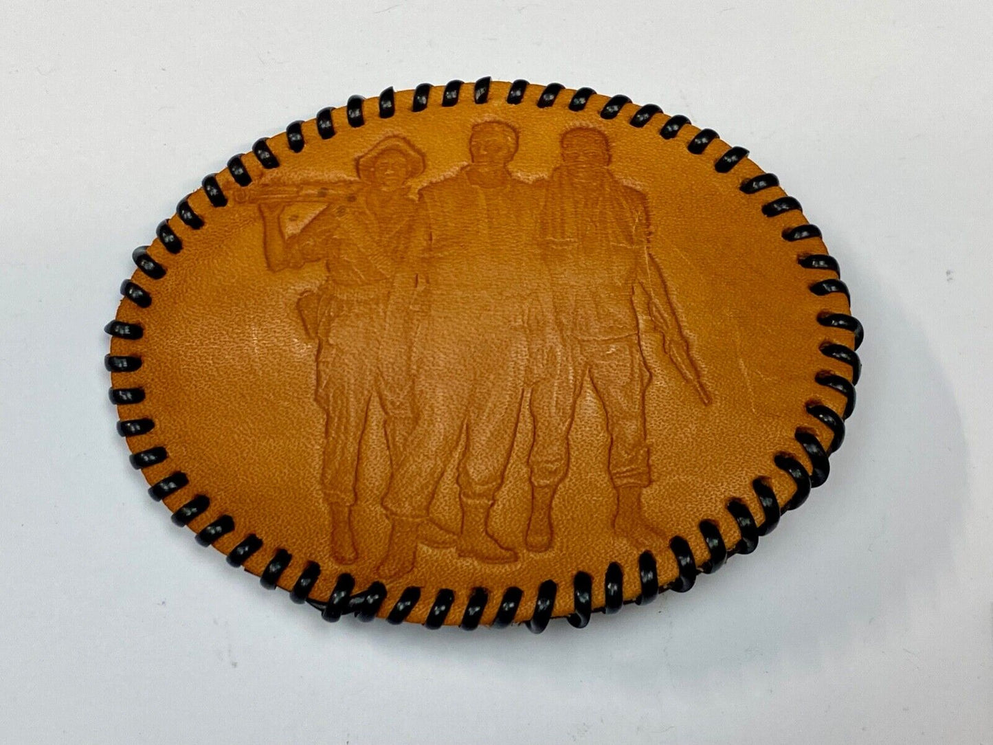 Vietnam Veterans War Memorial  Leather QUALITY large Western Natural Belt Buckle