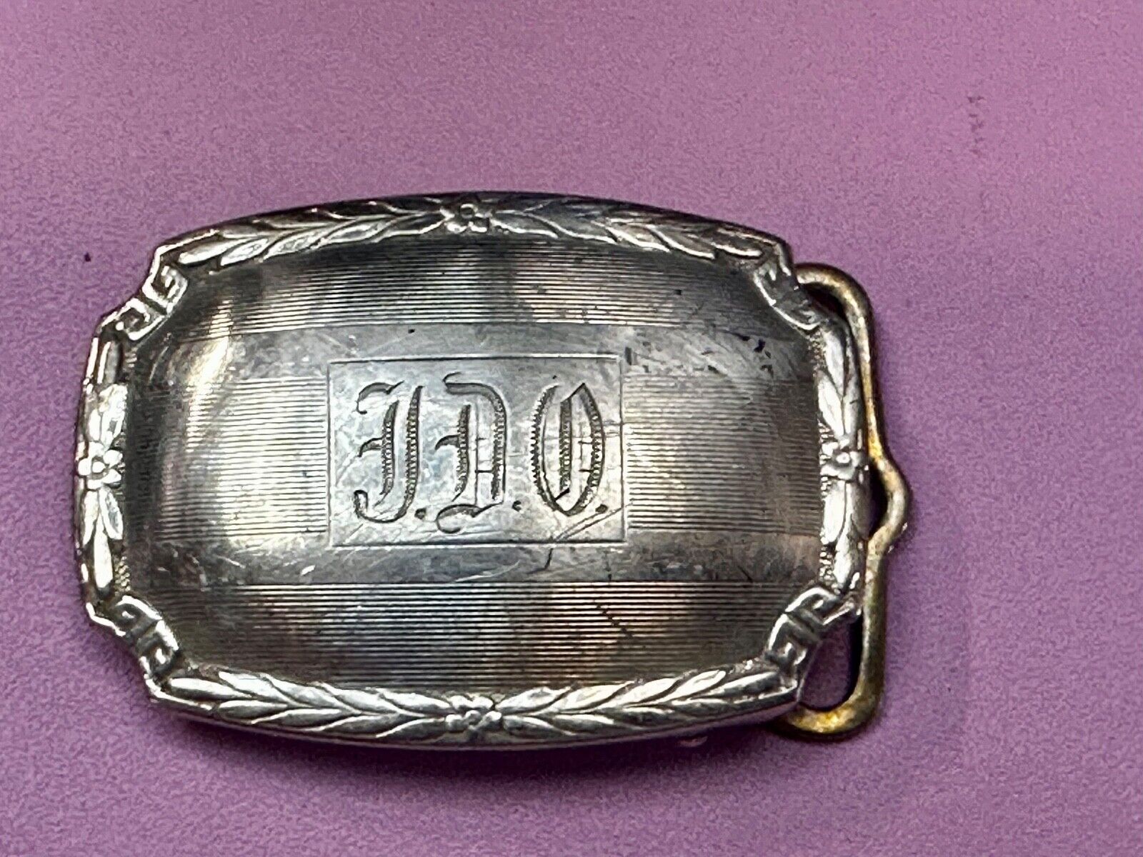 TDO Engraved Letters Monogram Sterling Silver Belt Buckle -   Sept 11 20 MG & Co
