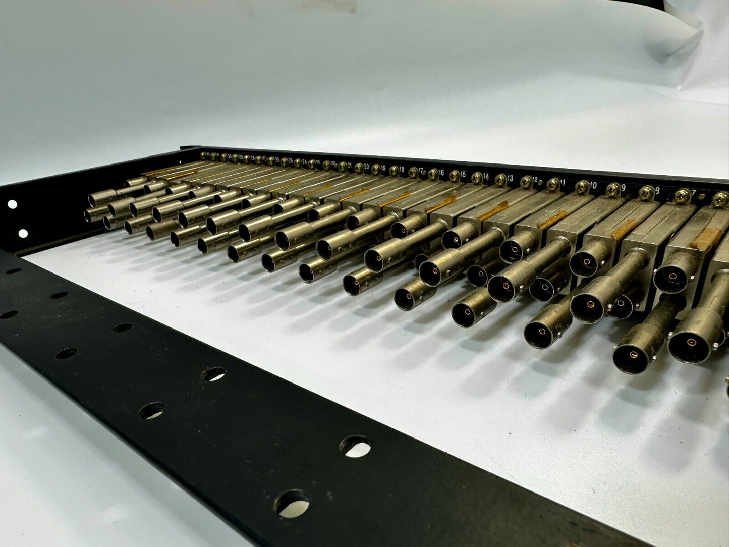 ADC Video Production Patchbay Patch Bay Panel Catalog number PPI1232RS-MVJT-BK