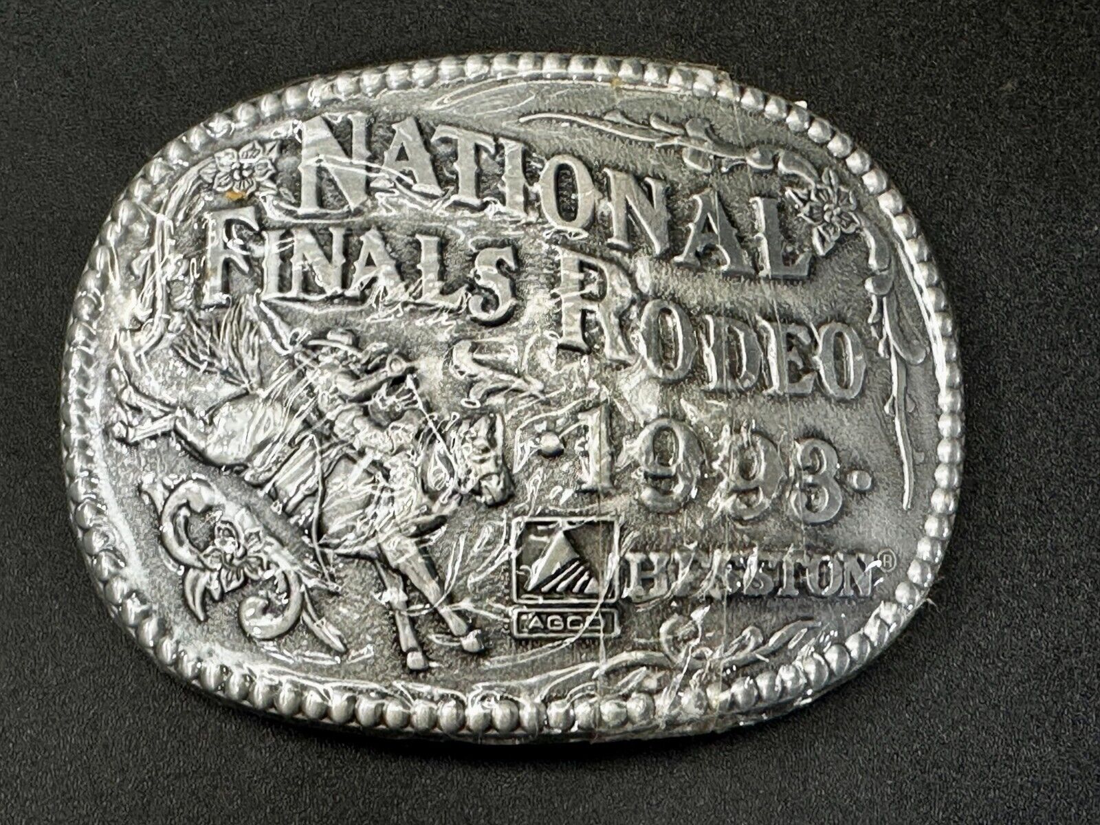 1993 Hesston National Finals Rodeo NFR Cowboys NOS Adult Size Belt Buckle