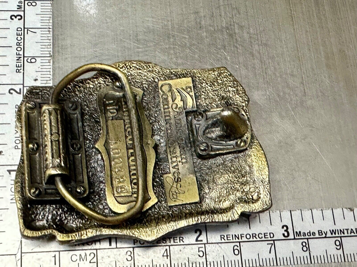 American Presidency Belt Buckle Vintage 200 Years Mount Rushmore Commemorative