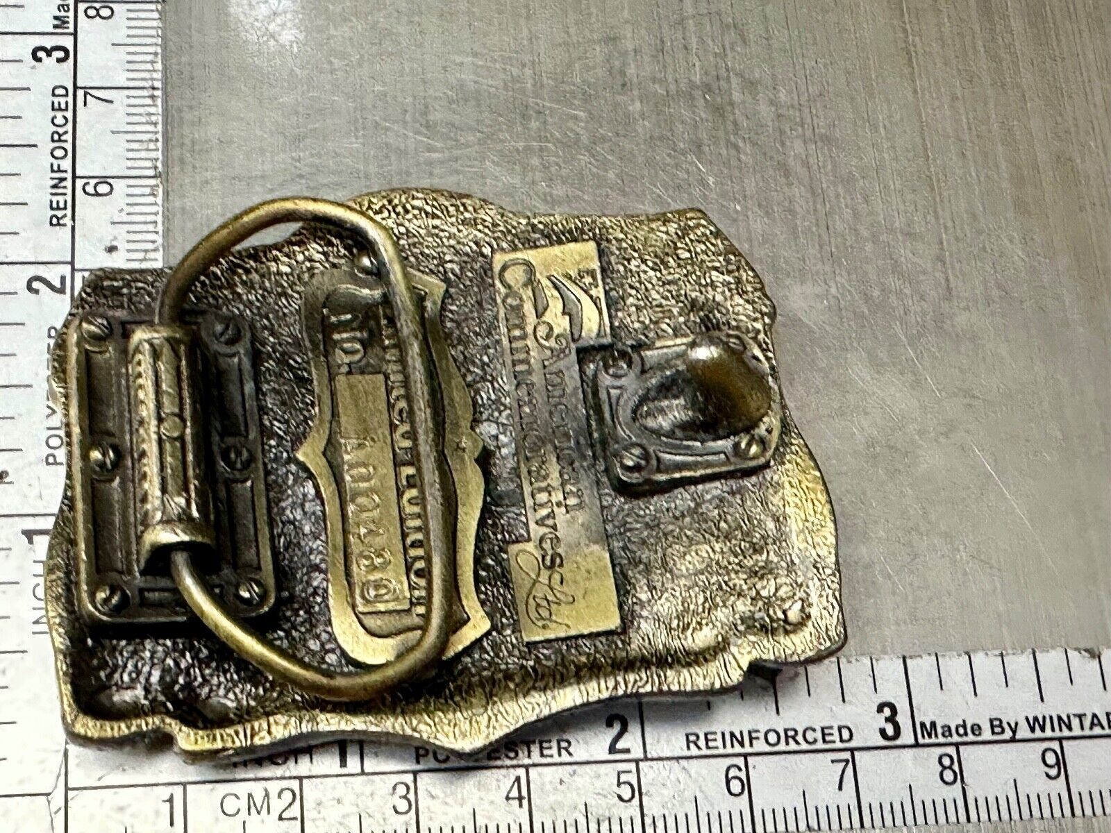 American Presidency Belt Buckle Vintage 200 Years Mount Rushmore Commemorative