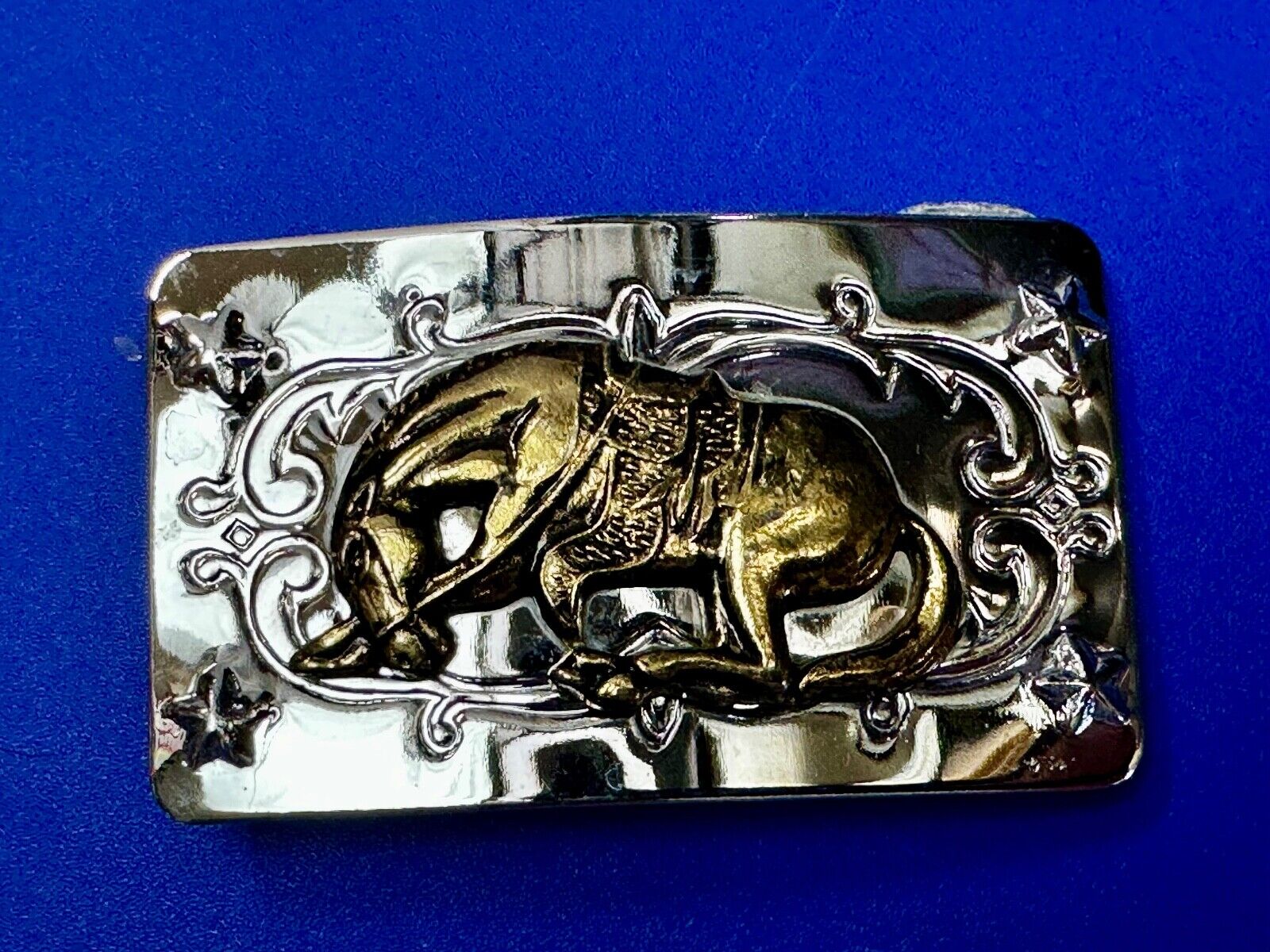 Vintage Horse Cowboy Saddle Buck Bronc western belt buckle