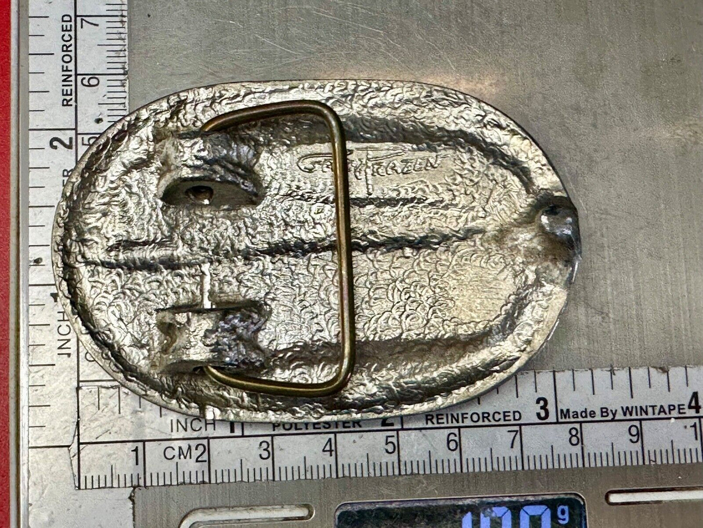 Utah Railway Co Vtg Train Railroad 85 Years - Gary Prazen Sculpture Belt Buckle