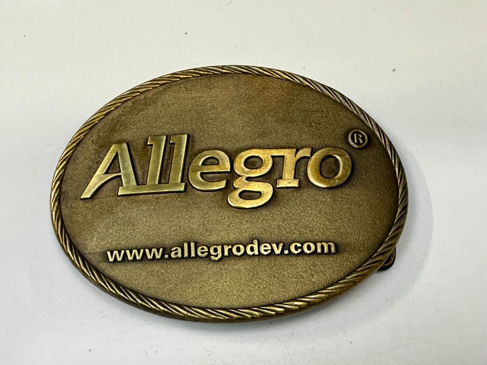 Allegro co Oil Natural Gas Trading Promotional western rope boarder Belt Buckle