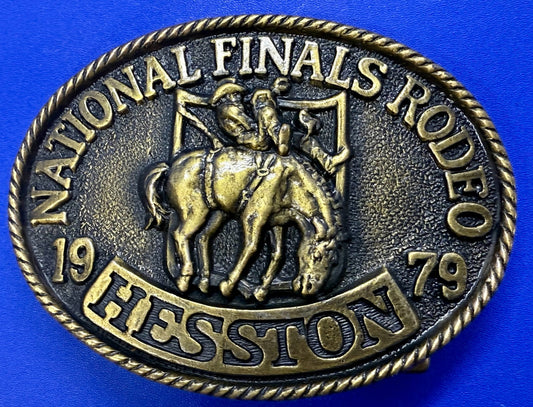 1979 Hesston NFR National Finals Rodeo Cowboys Western 5Th Edition Belt Buckle