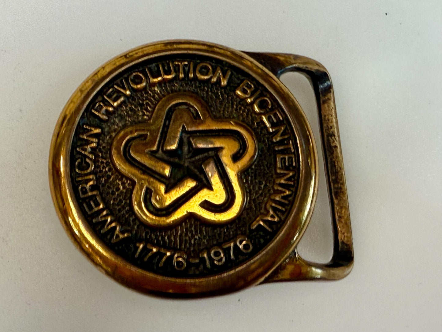 American Revolution Bicentennial Solid Brass Taylor Music Nashville Belt Buckle