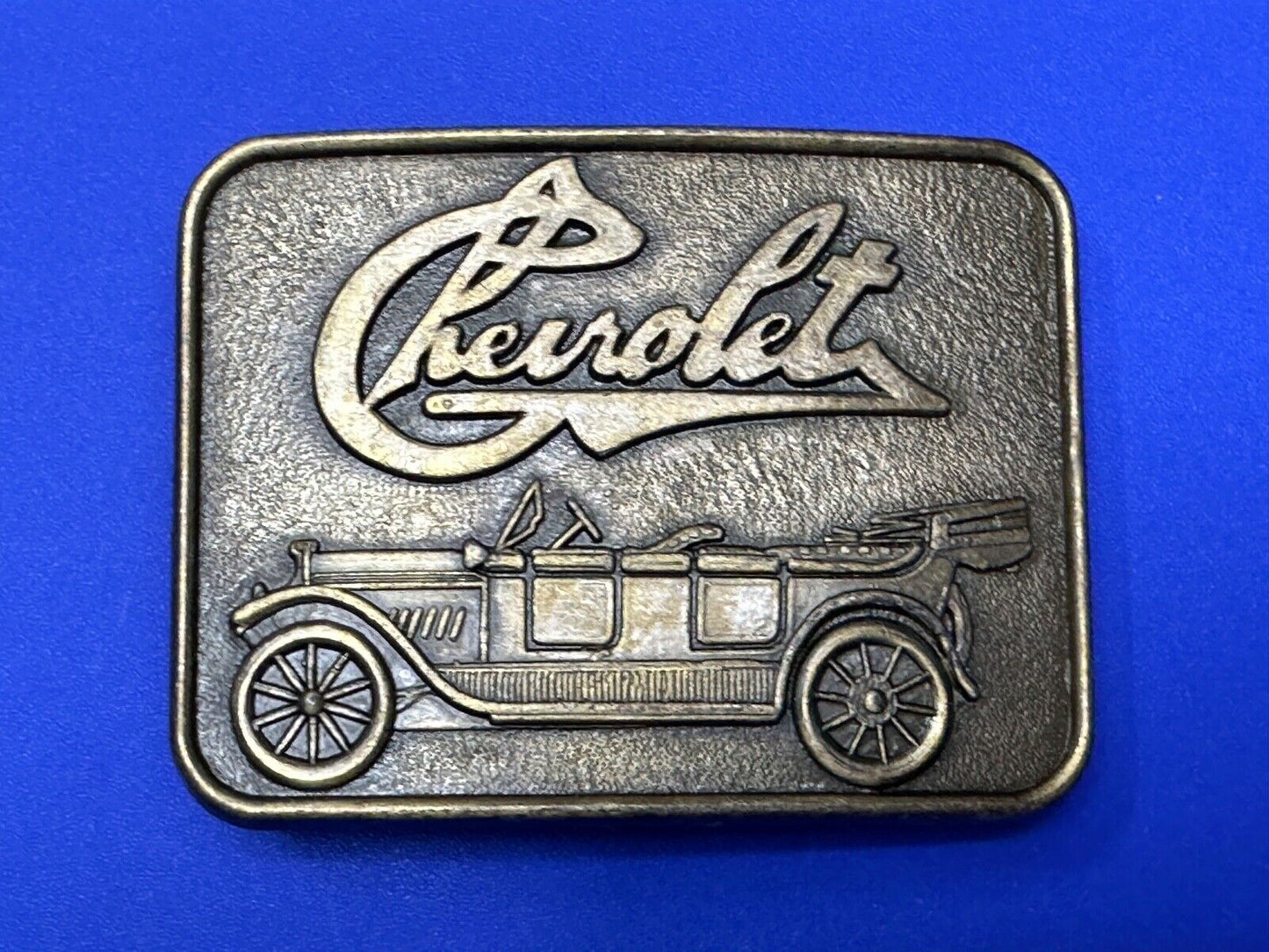 Antique Chevrolet Chevy Car Collectors Belt Buckle by RJR Roberts Co