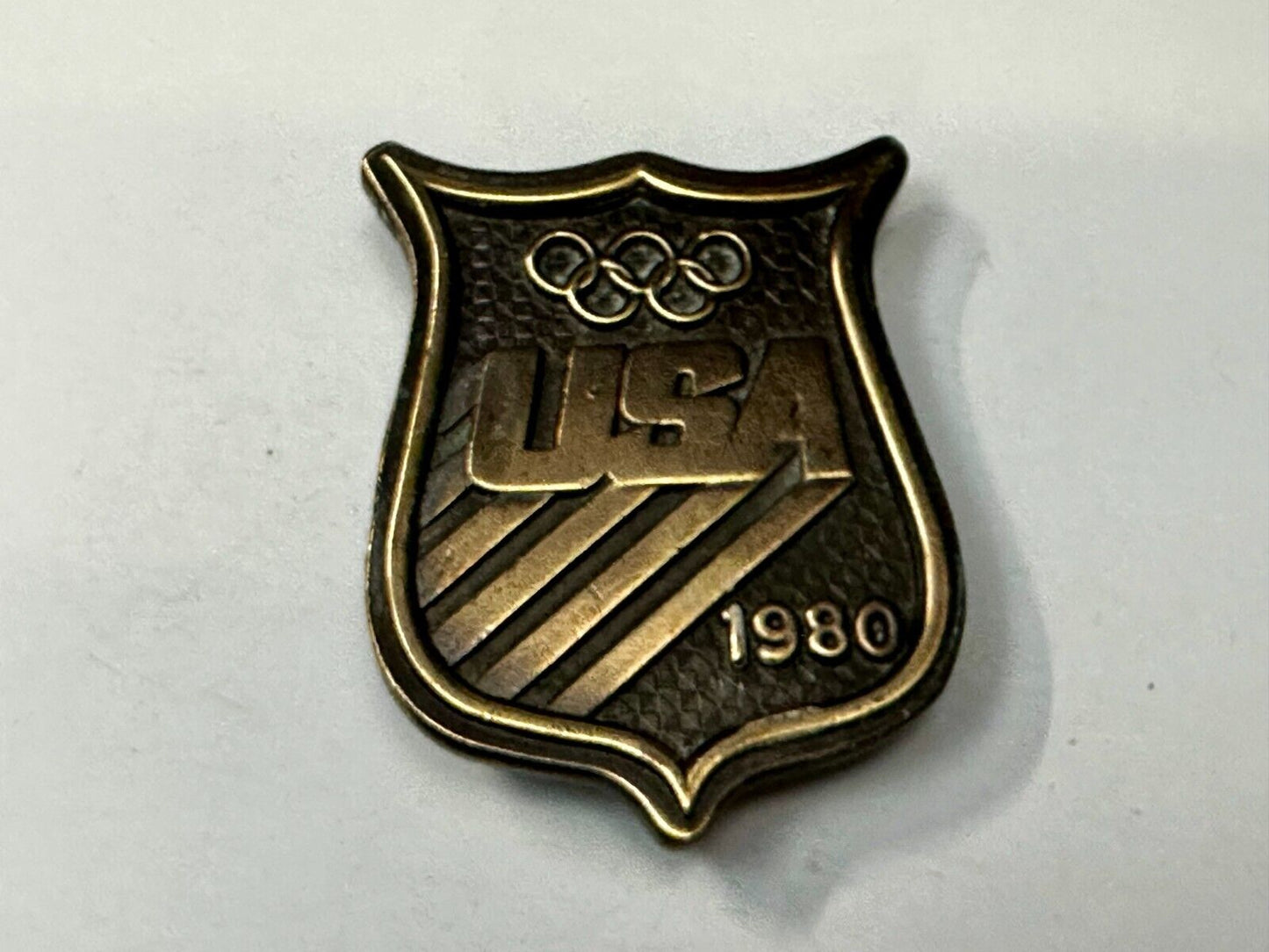 1980 USA Olympic Committee Bergamot Brass Works Vintage Belt Buckle Paul Rollins