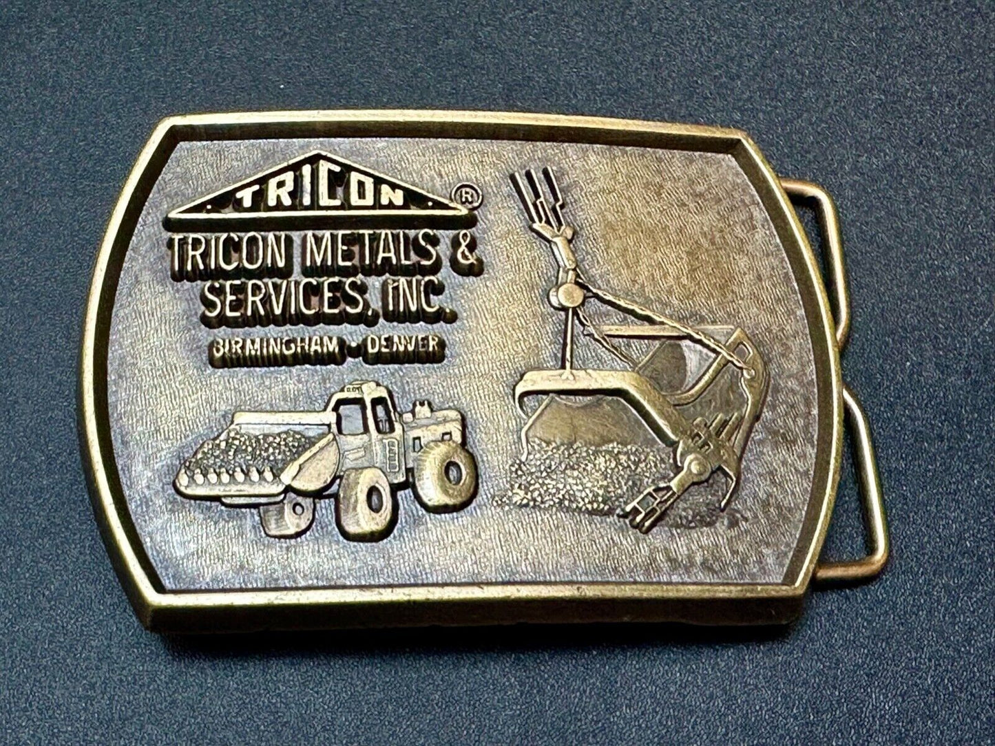 Tricon Metals & services INC Birmingham Denver promo brass belt buckle by RJ