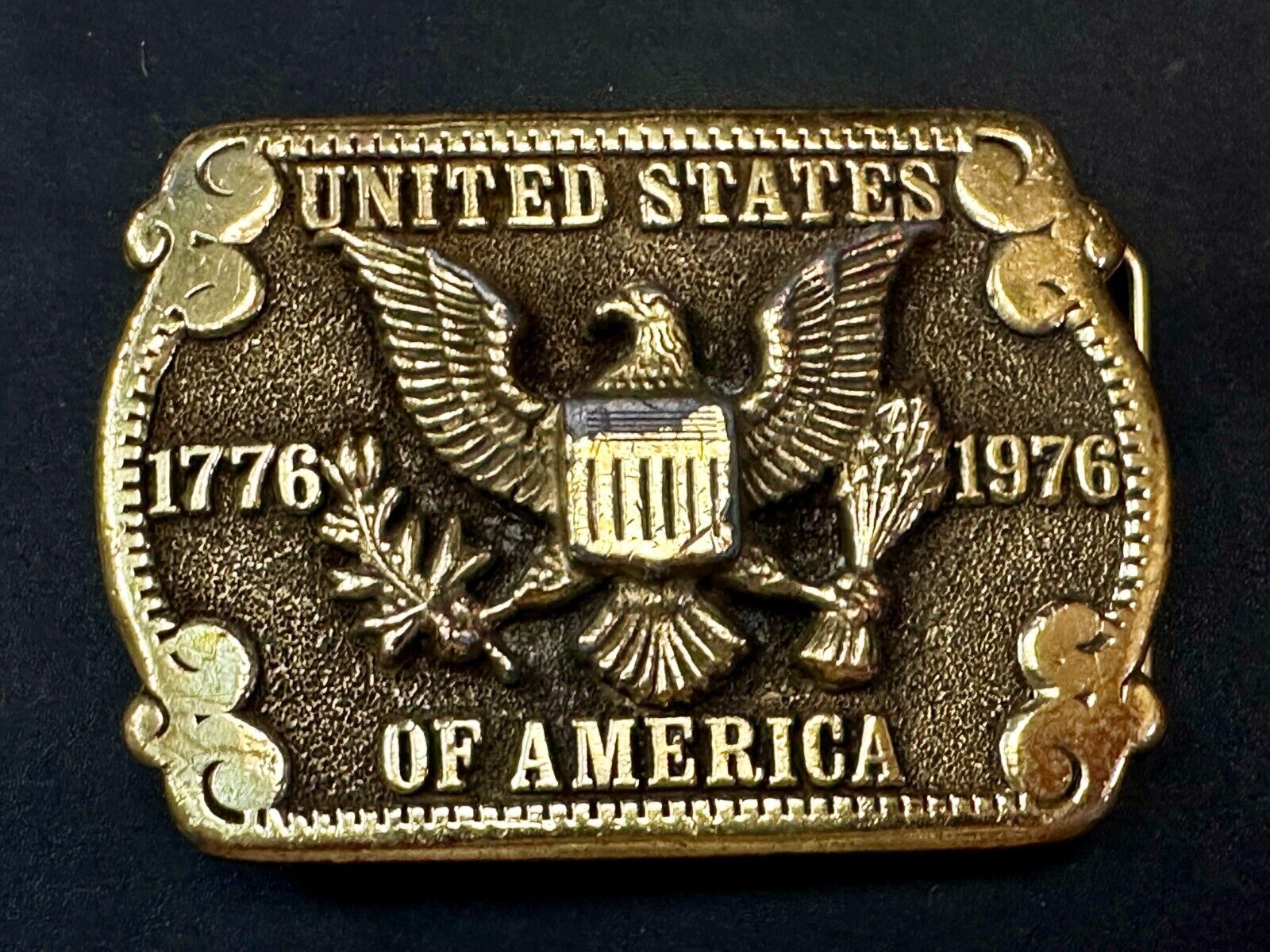 United States of America Patriots Eagle Shield Emblem Vintage Adezy Belt Buckle