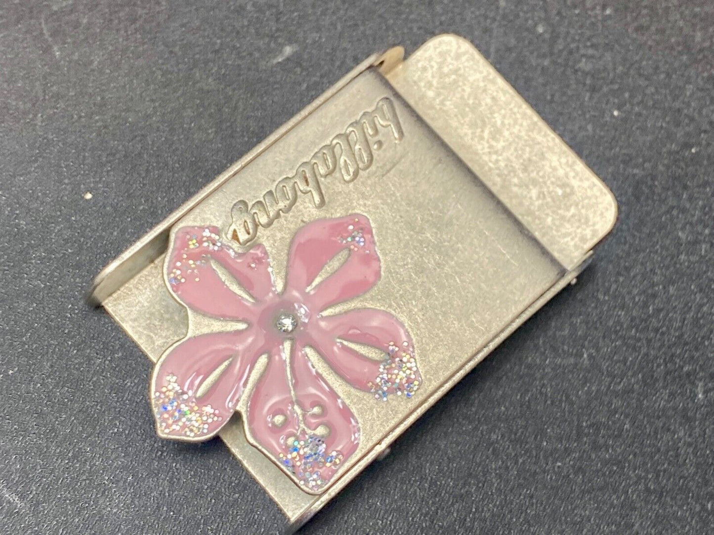 Billabong Belt Buckle Pink & Silver Jeweled Flower - Australian Surf Company