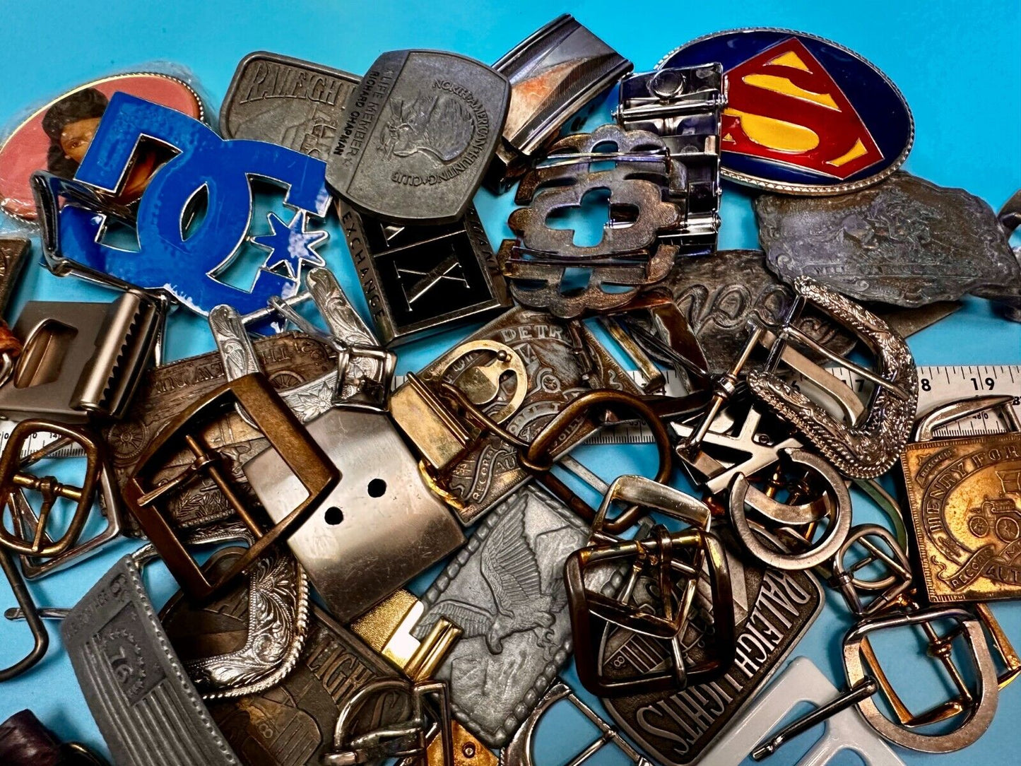8 Pound LOT Vintage & Modern Belt buckles - Grab Bag - Resale Opportunity Gifts!