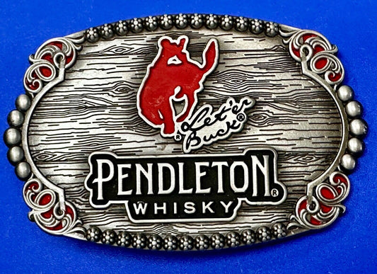 2023 Pendleton Whisky Let'er Buck Montana Silversmith Rodeo Cowboys Belt Buckle