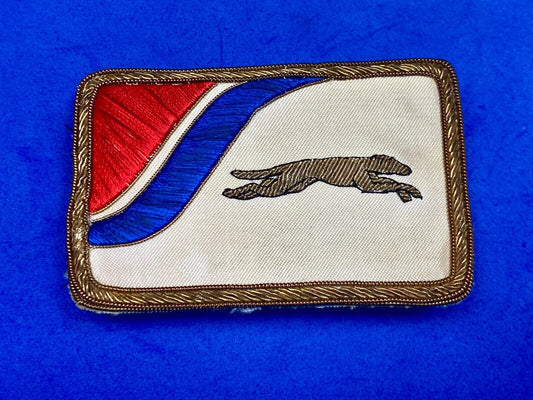 Vintage Greyhound Bus Transportation Co National Emblem Plaque, Auto Plate 