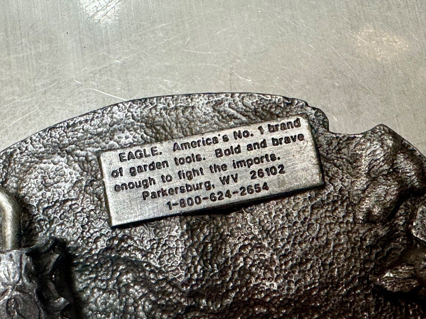 AMES TOOLS Vintage 1987 Belt Buckle - EAGLE - Lawn and garden tools