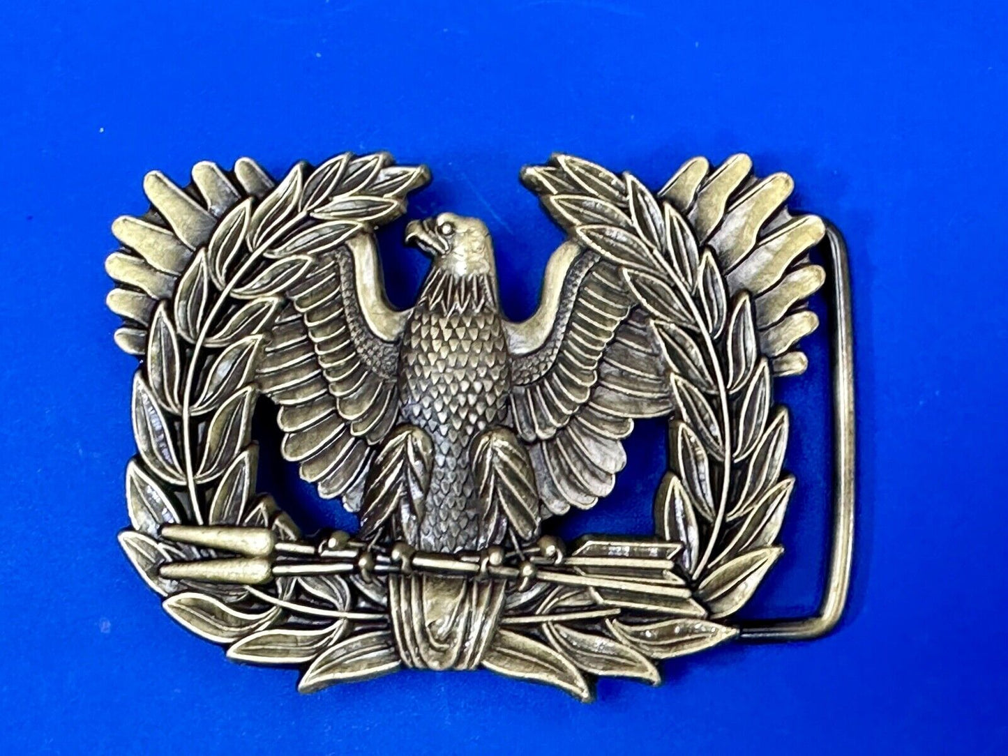 All American Emblem - Majestic Eagle, Arrows, Olive Branch cutout belt buckle