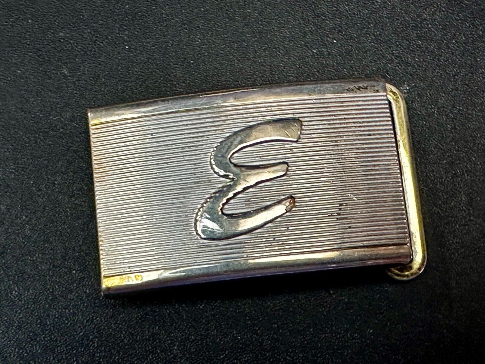 Antique Letter Monogram Initial E Art Deco Style Belt Buckle