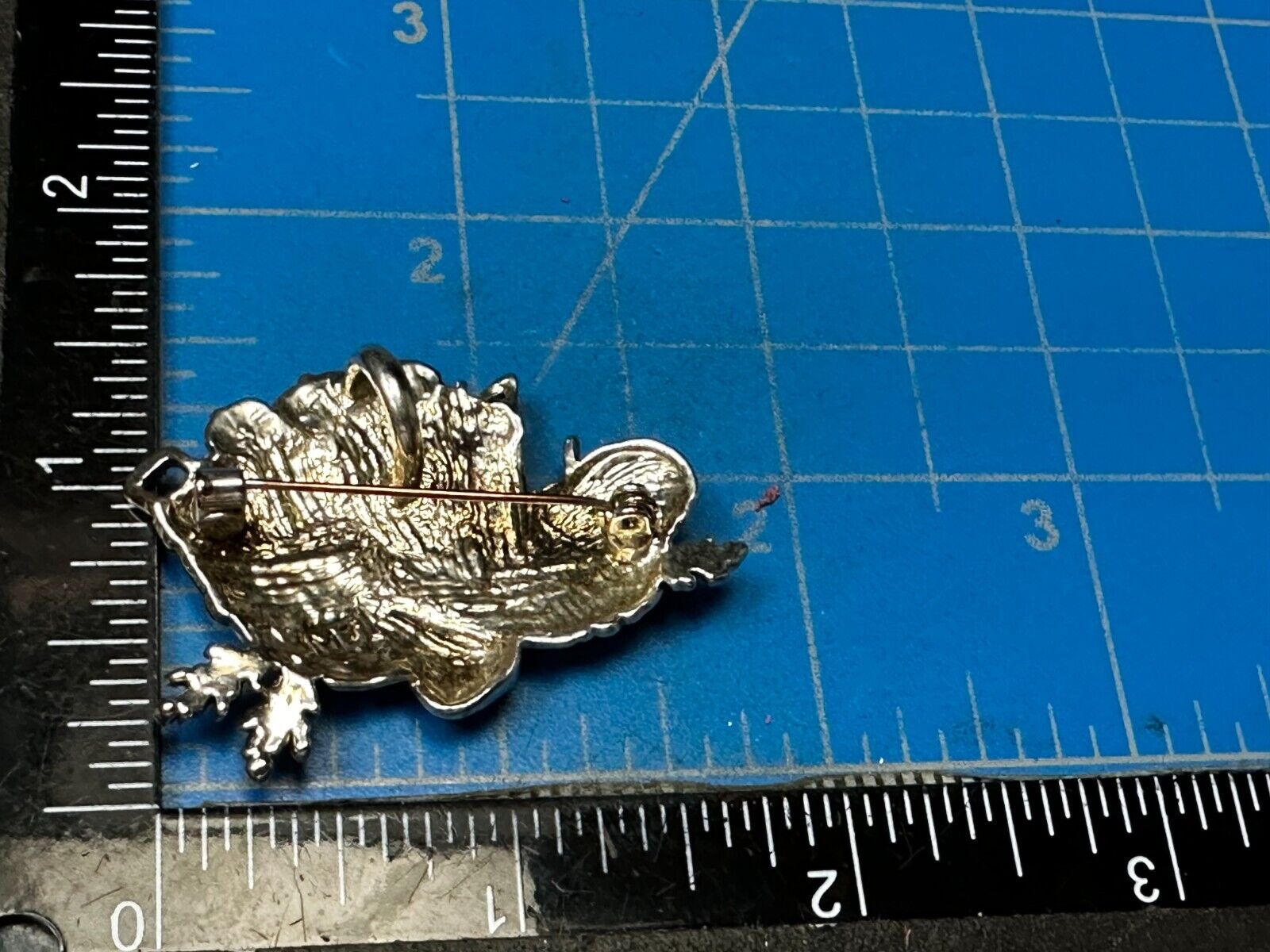 Apple Basket Pumpkin Fall Harvest Autumn Vintage Brooch Pin Signed by MJ