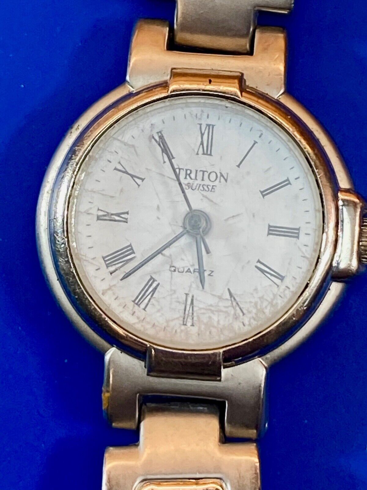 Triton Susse Silver  Tone  Quartz Women’s Ladies Watch  - New Battery Working!