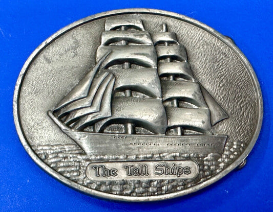 The Tall Ships Sailing Ship Boat Clipper Schooner Yacht Vintage belt buckle