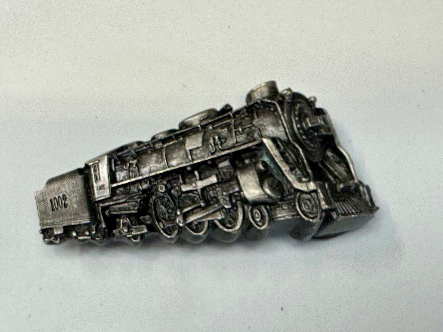 #1002 Train Steam Locomotive Vintage 1978 Cutout RR Bergamot Belt Buckle