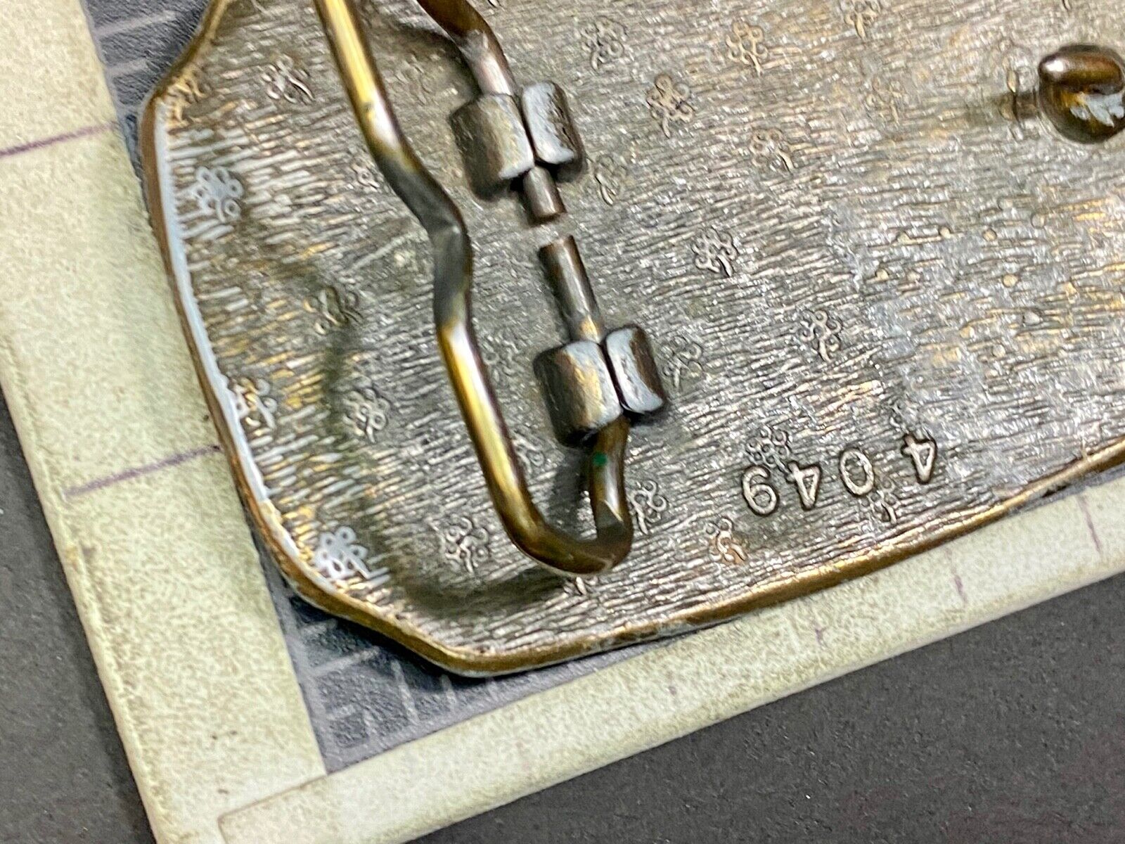 Vintage Deer And Doe In Nature Brass Tone Belt Buckle  -- Perfect Hunters Gift! 