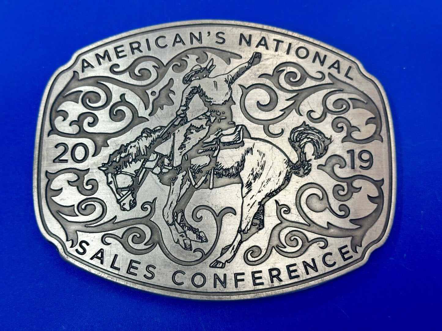 Americas National Sales Conference LARGE rodeo cowboy style belt buckle by SIMBA