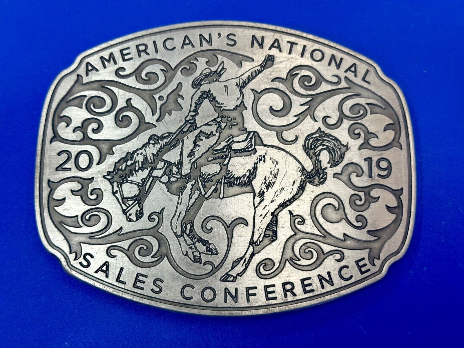 Americas National Sales Conference LARGE rodeo cowboy style belt buckle by SIMBA
