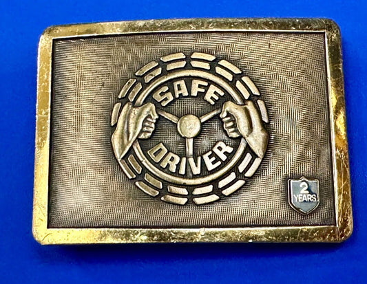 Balfour Safe driver Semi Big Rig Transport belt buckle with 2 year insert