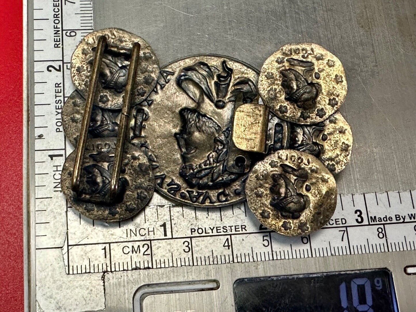Antoninus Augustus IMP ANTONINVS PIVS AVG world coin cluster cutout belt buckle
