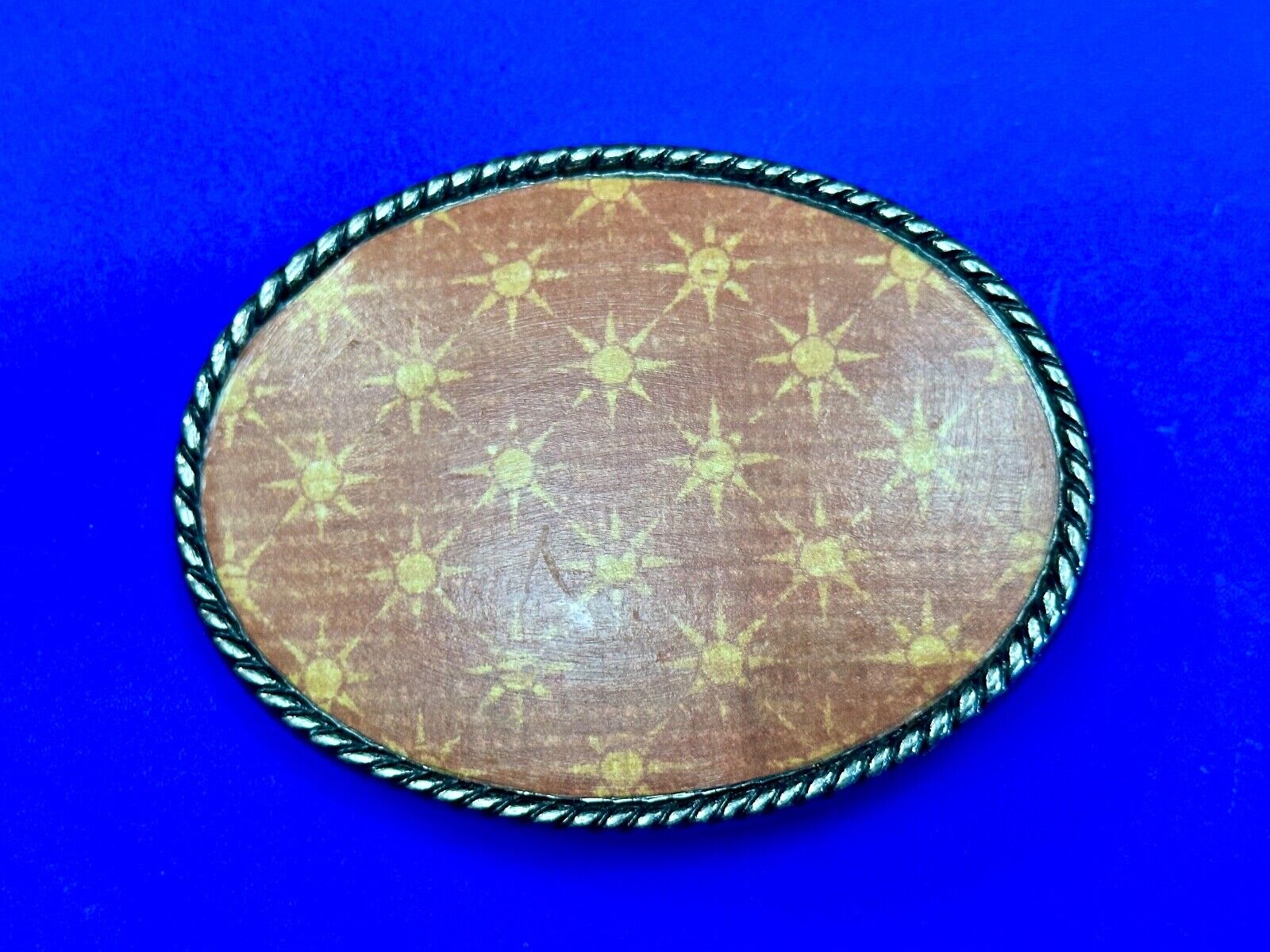 Twinkle Star - what I call wallpaper pattern vintage belt buckle by Ivan