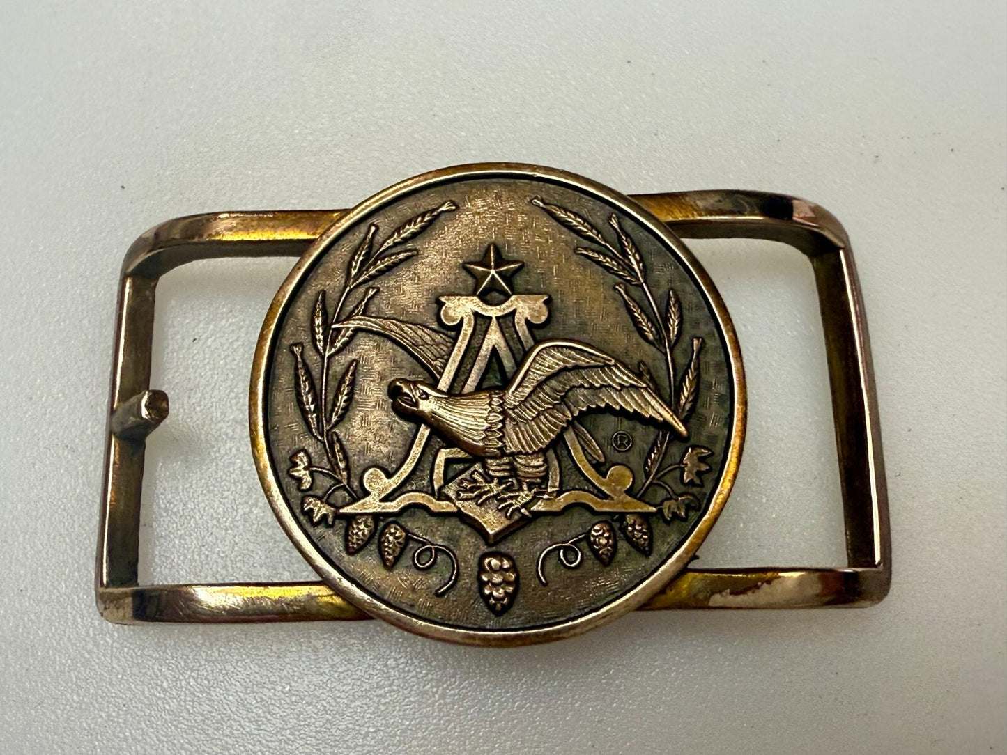 Anheuser Busch Beer Brewing Co Eagle Small Jostens Vintage Belt Buckle