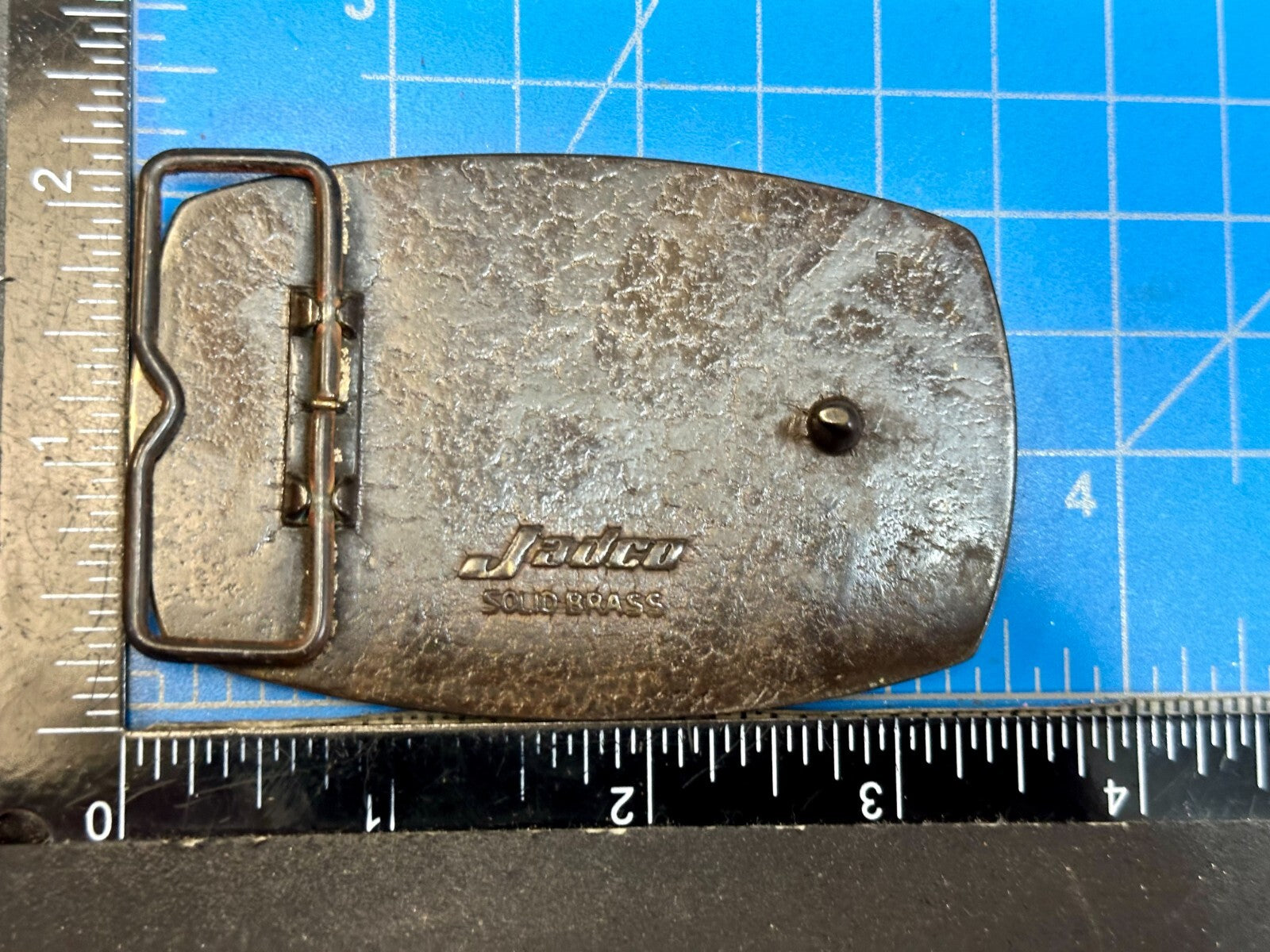 American Home Foods Chef Boyardee Company Vintage Solid Brass Jadco Belt Buckle