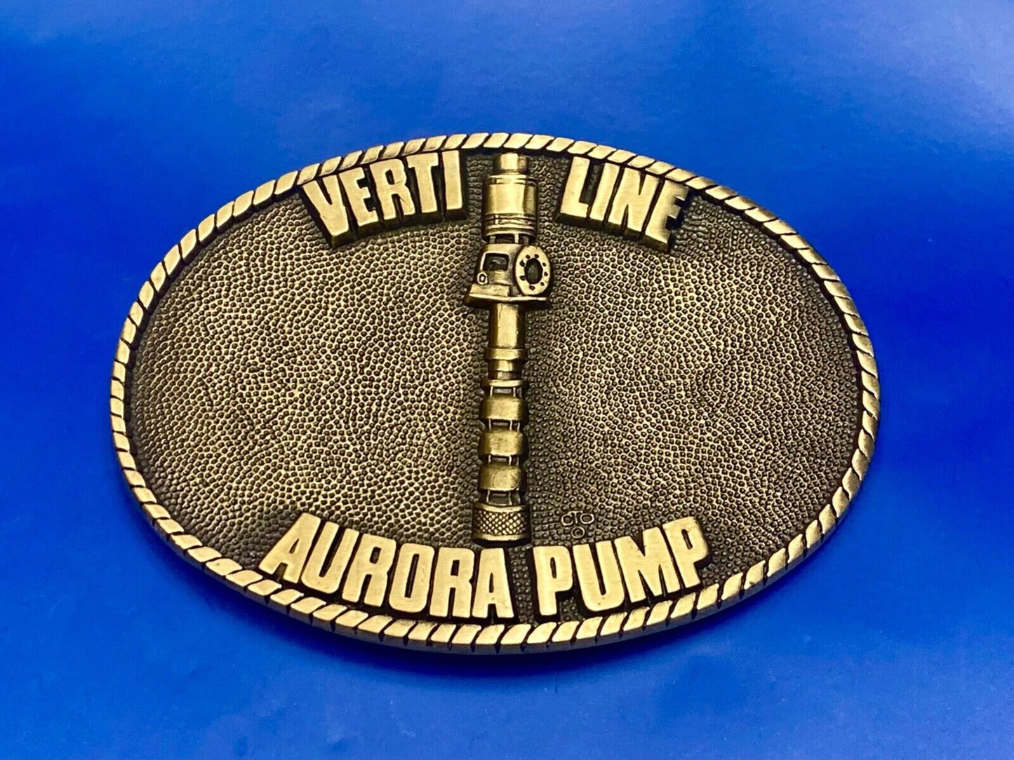 Verti line Aurora Pump belt buckle by OC Tanner Turbine pumps Co commemorative
