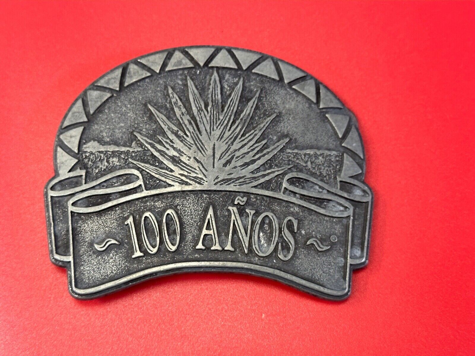 Tequila 100 Anos Tequila Brand Advertising Promo Vintage belt buckle