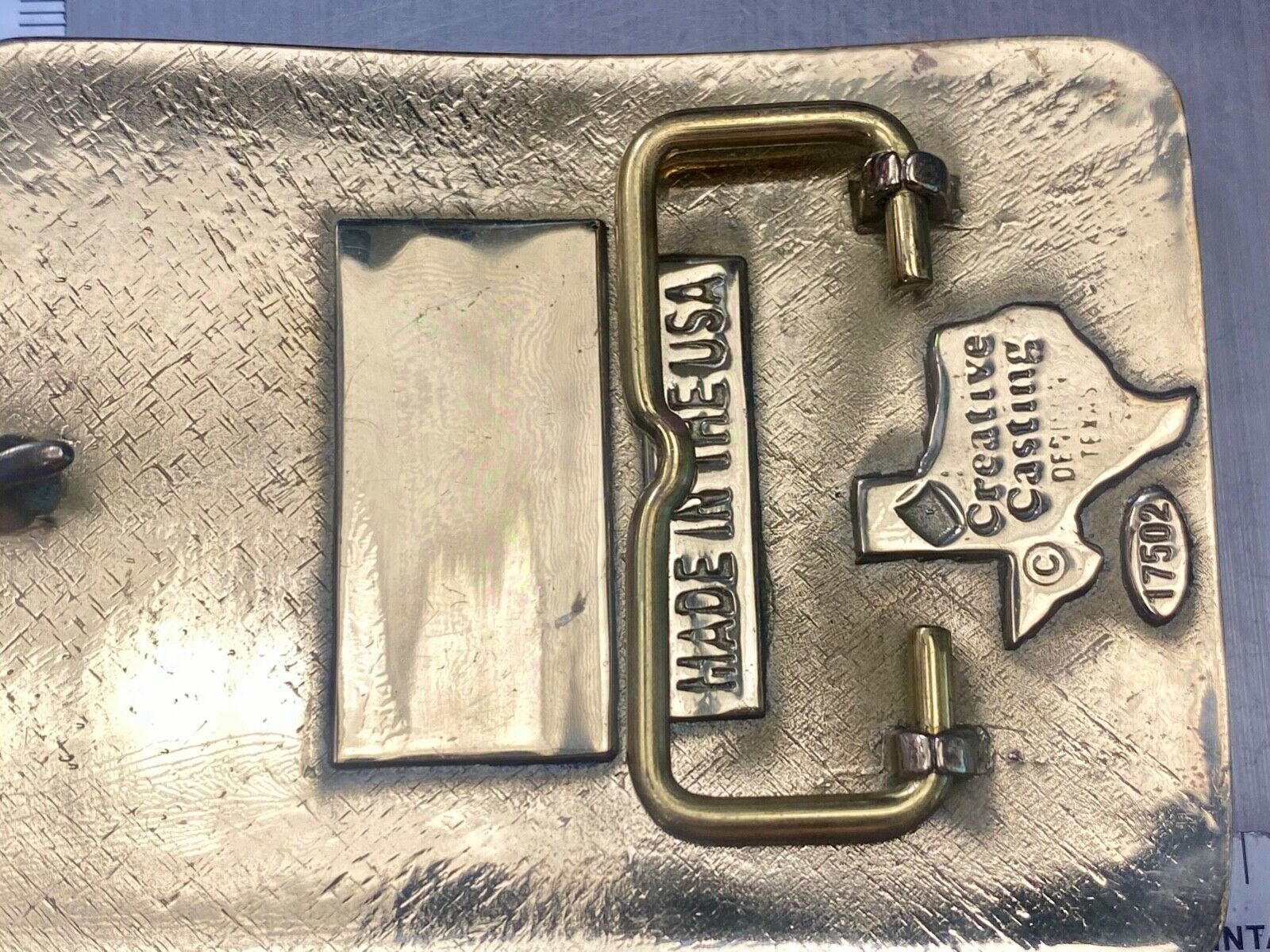 Union Firefighters - Albany Local 845 brass belt buckle by Creative Castings