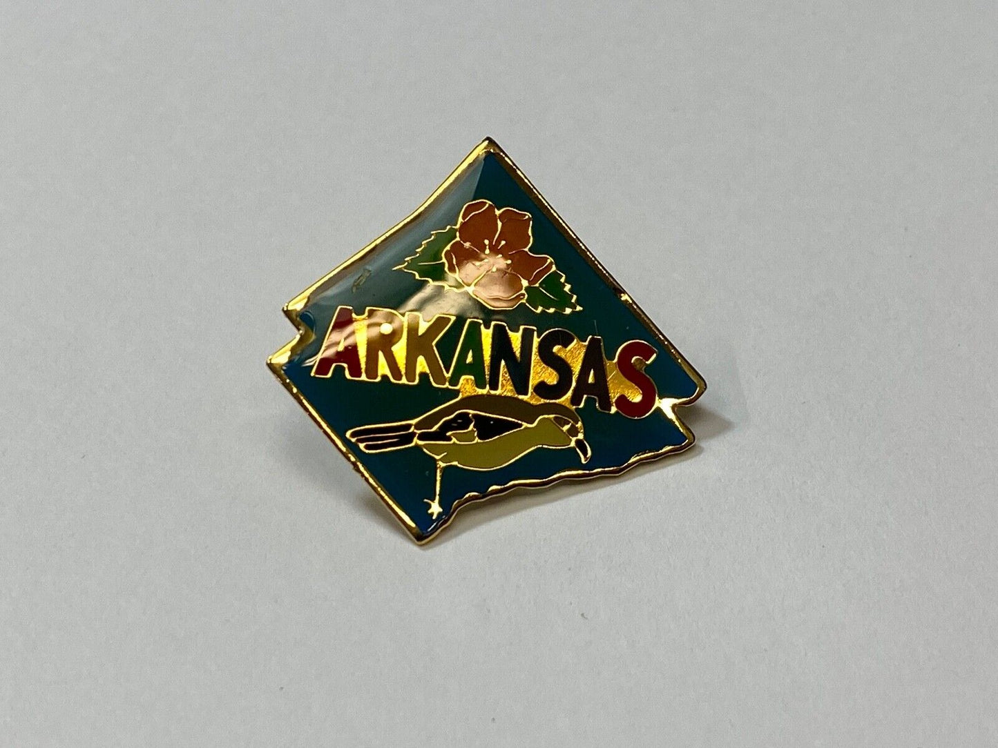 Arkansas state Apple blossom & northern mockingbird Keychain - Key Ring Chain