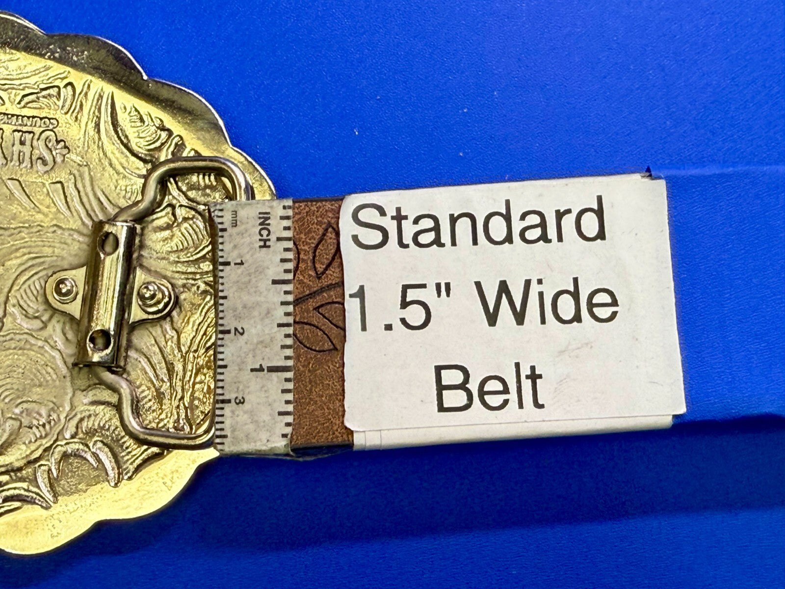 United States of America Flag Sliced Pattern on Western Belt Buckle by Shyanne
