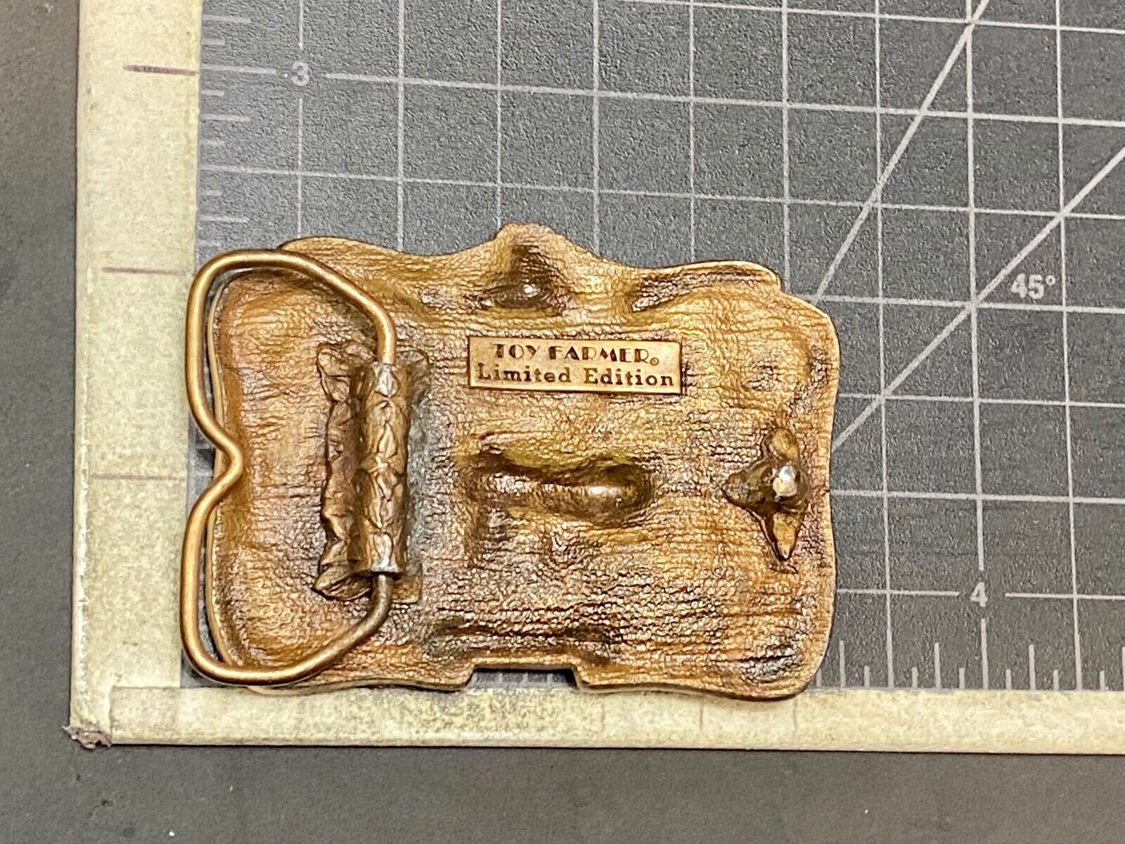 Vintage 1982 Toy Farmer Belt Buckle In Wonderful Condition